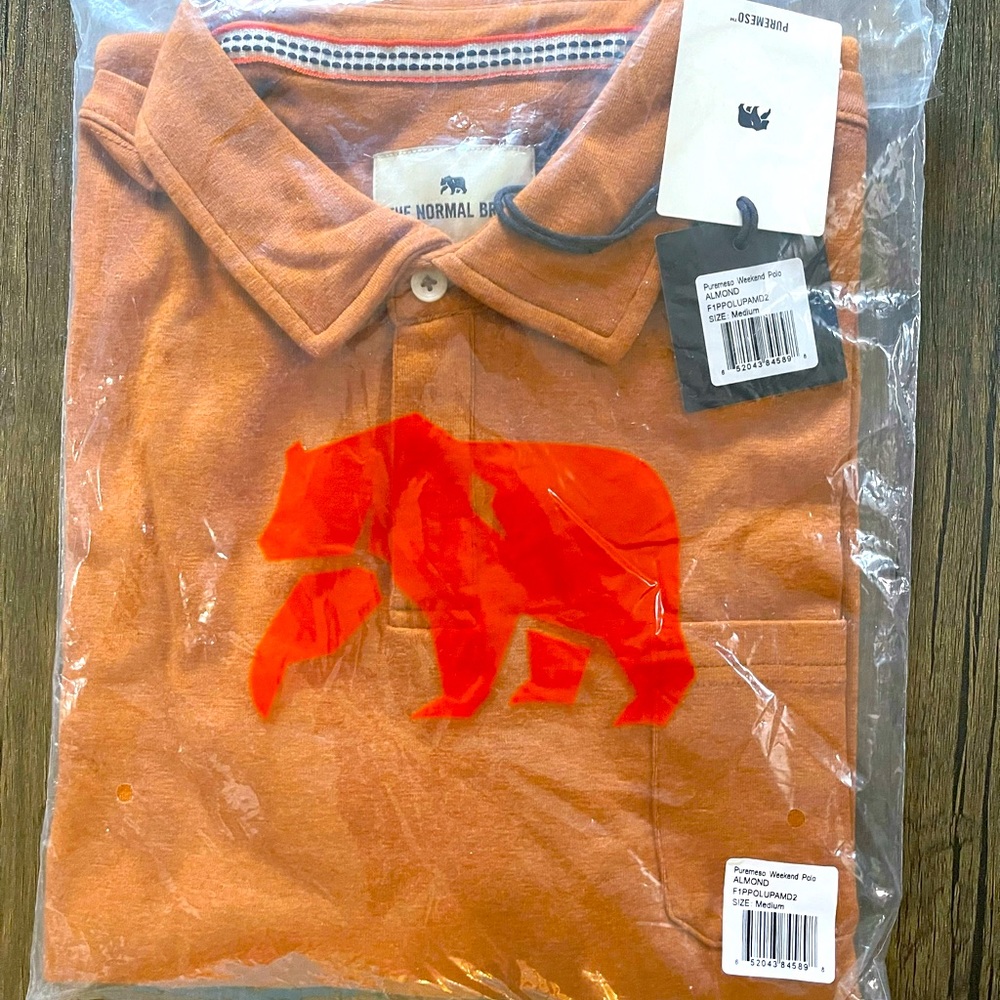New - Winter Long sleeve, The Normal Brand Puremeso Weekend Polo Men’s Size M